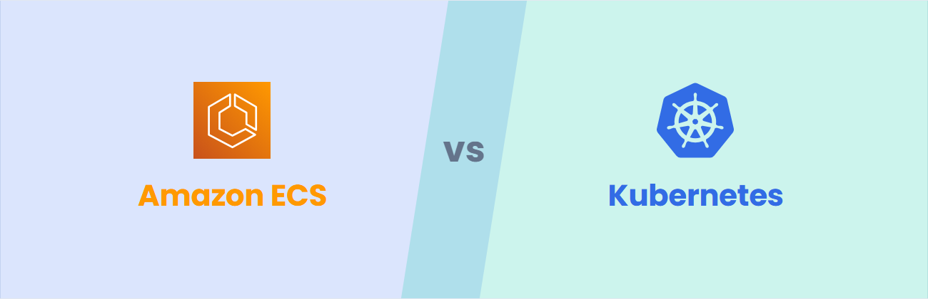 Amazon ECS vs Kubernetes logo comparison