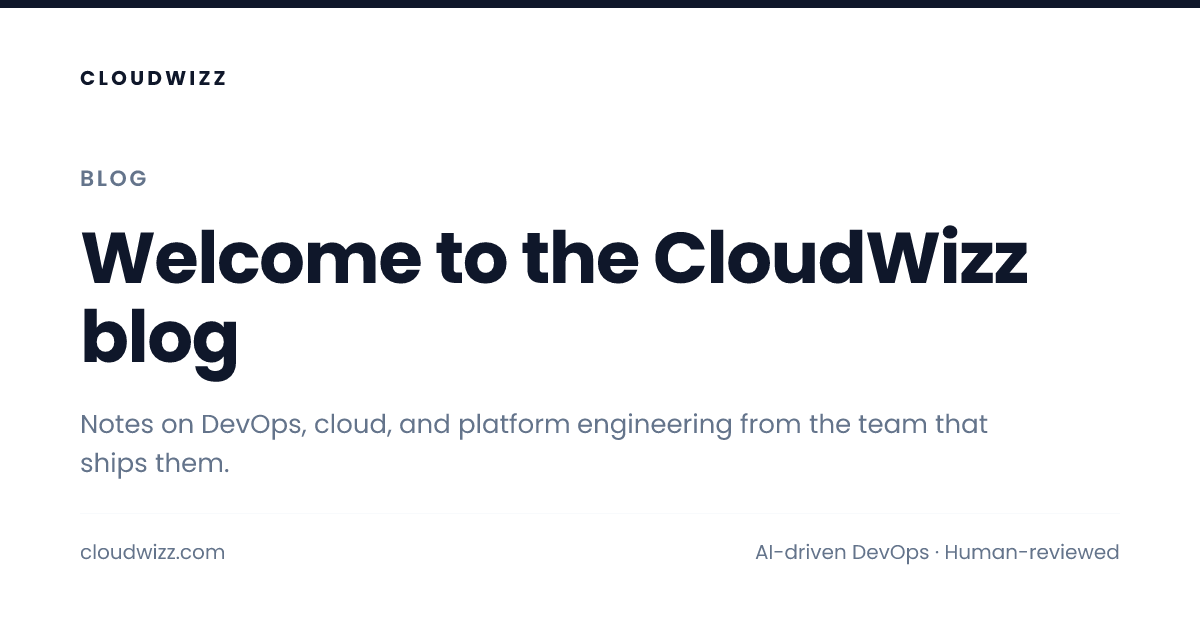Cover for Welcome to the CloudWizz blog