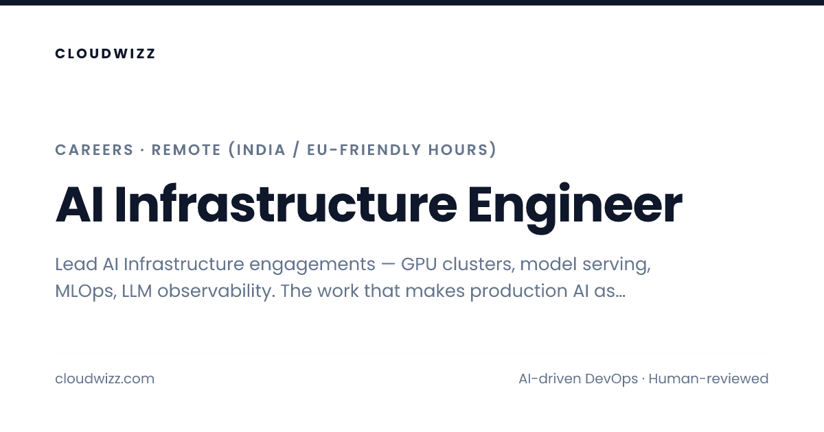 AI Infrastructure Engineer at CloudWizz